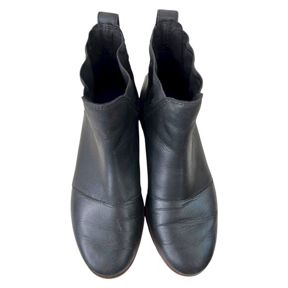 SOREL Harlow Chelsea Waterproof Leather Ankle Booties in Black Women’s 7.5 - Picture 8 of 13